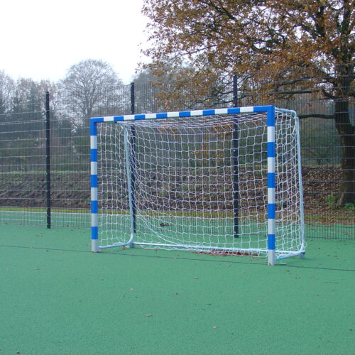 Handbaldoel - zaalvoetbaldoel model HD02 15 Handbaldoel met een frisse blauw-witte coating. Model HD02